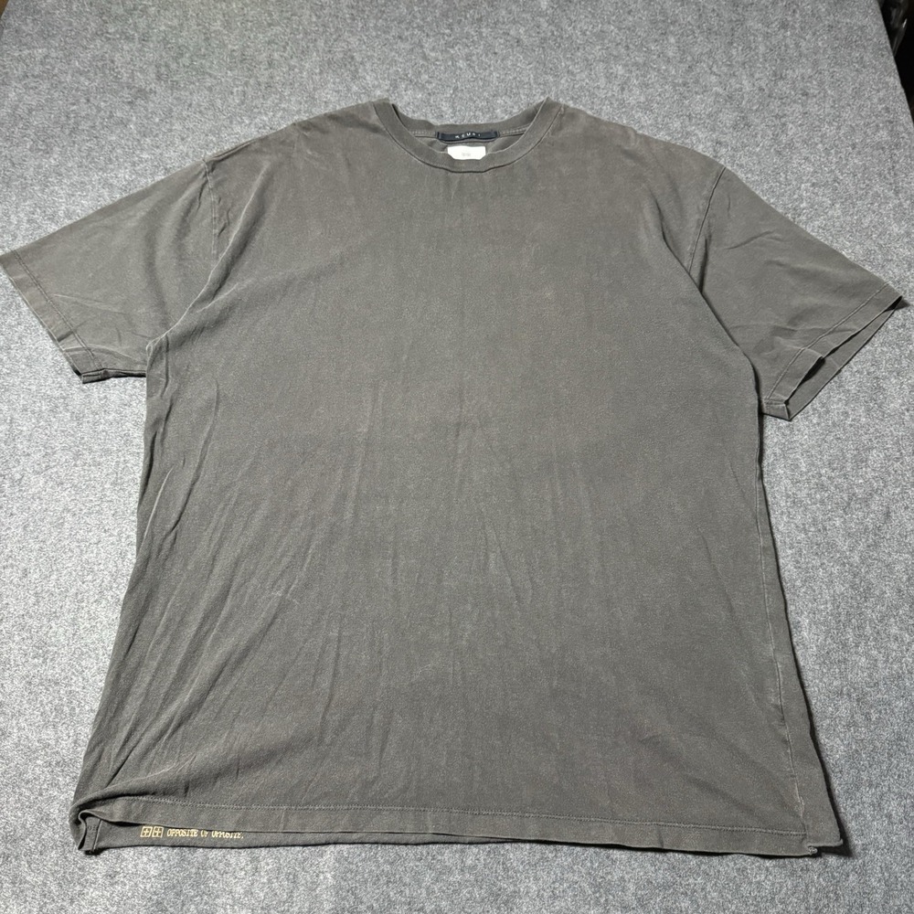 Ksubi Mens Rolled Hem Basic Logo Shirt Size‎ L Gray Streetwear Casual
